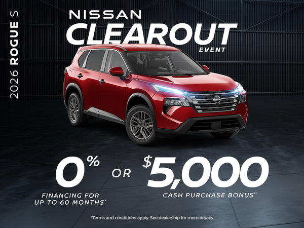Nissan Clearout Event | 2026 Rogue