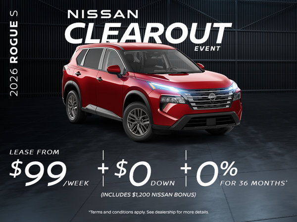 Nissan Clearout Event | 2026 Rogue S