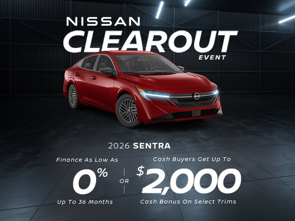 2026 Sentra - August Offers