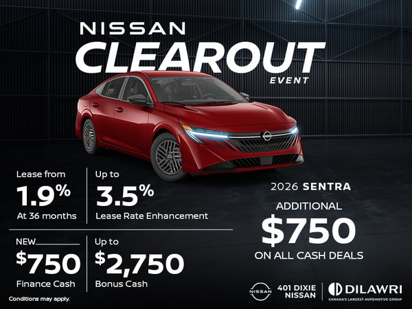 2026 Sentra - August Offers