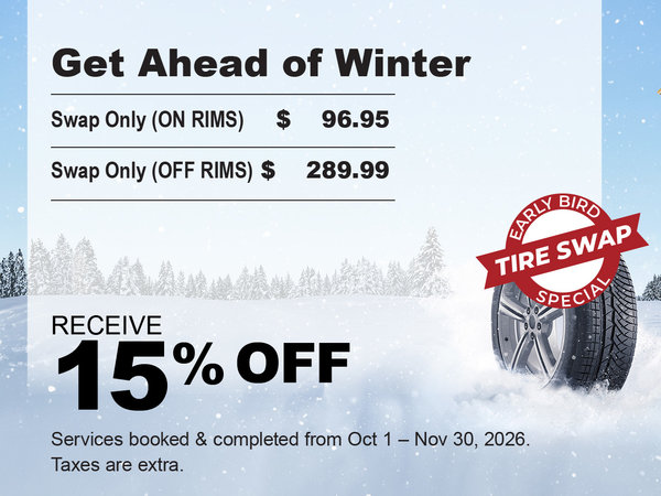 Early Bird Winter Tire Swap Special