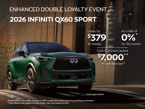 2026 QX60 Sport - September Offers