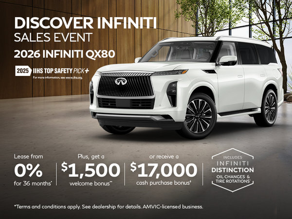 Discover INFINITI Sales Event | 2026 QX80
