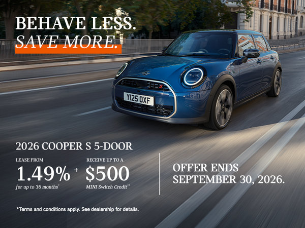 Behave Less. Save More. | 2026 Cooper S 5-Door