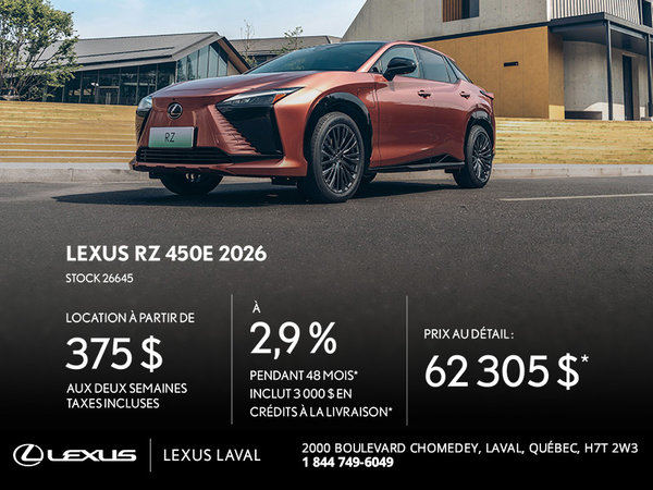 Lexus RZ 450E 2026
