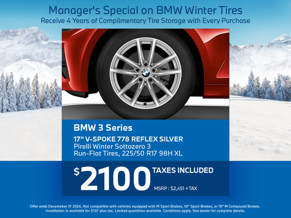Manager's Special on BMW Winter Tires | BMW 3 Series