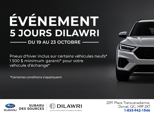 Événement 5 jours Dilawri