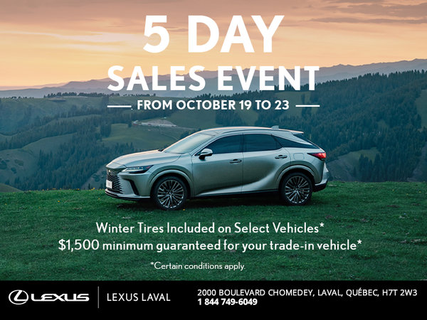 5 Day Sales Event
