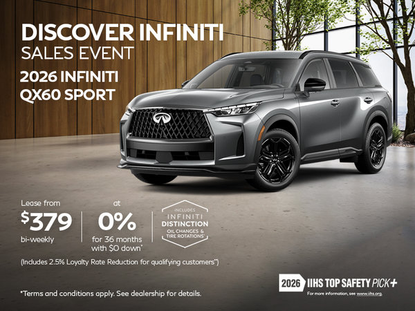 Discover INFINITI Sales Event | 2026 QX60 Sport