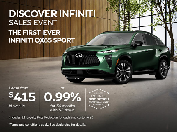 Discover INFINITI Sales Event | 2026 QX65 Sport