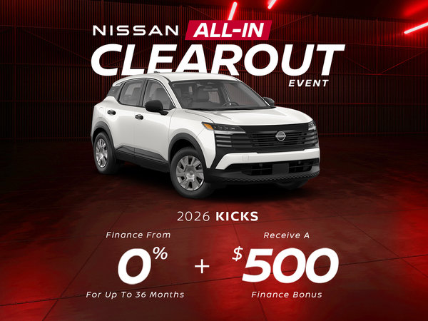 2026 Kicks - October FINANCE Offers