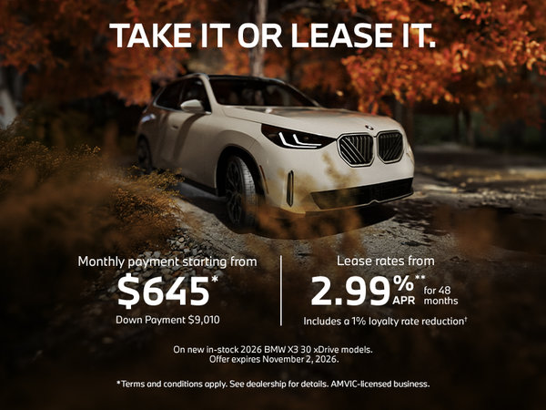 Take it or Lease it. | 2026 BMW X3 30 xDrive