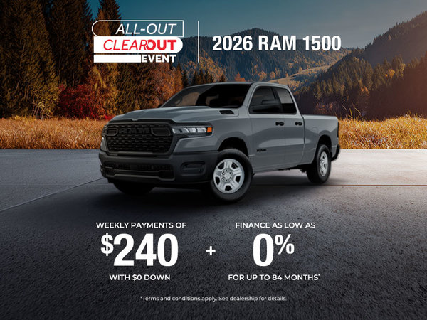 All-in Clearout Event | 2026 Ram 1500 Sport