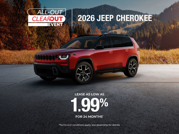 All-in Clearout Event | 2026 Jeep Cherokee