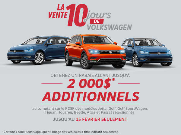 La vente 10 jours de Volkswagen