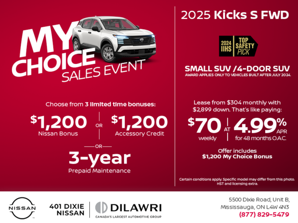 Get the 2025 Nissan Kicks S Today!