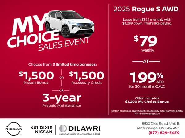 Get the 2025 Nissan Rogue S Today!