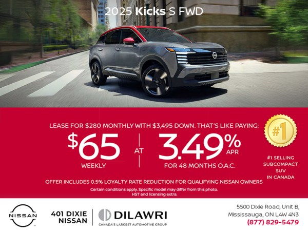 Get the 2025 Nissan Kicks Today!
