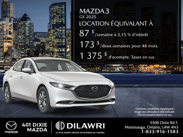 Procurez-vous le Mazda3 2025