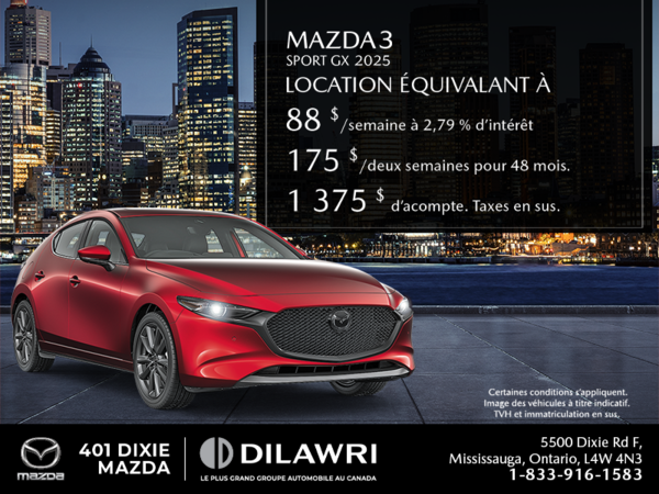 Procurez-vous le Mazda 3 Sport 2025
