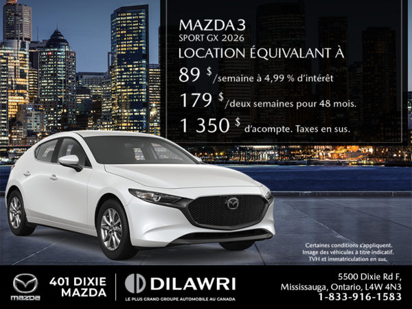 Procurez-vous le Mazda 3 Sport 2026