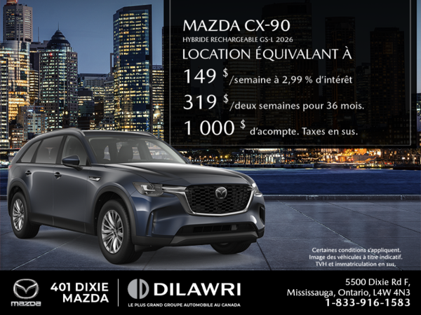 Procurez-vous le Mazda CX-90 Hybride Rechargeable 2026