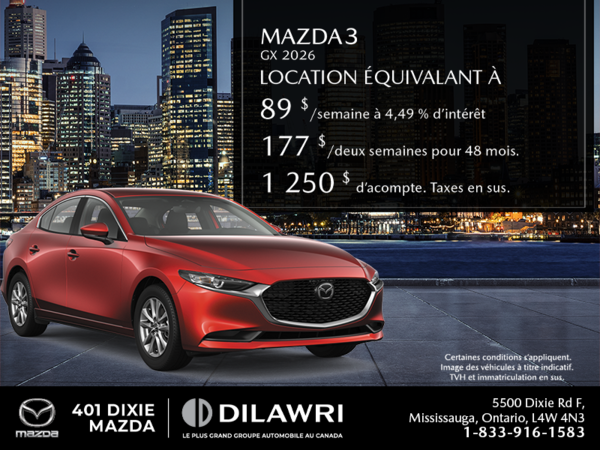 Procurez-vous le Mazda3 2026