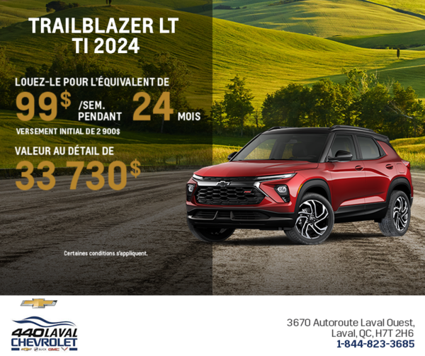 Le Chevrolet Trailblazer LT 2024