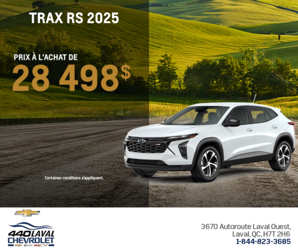 Procurez-vous le Chevrolet Trax 2025