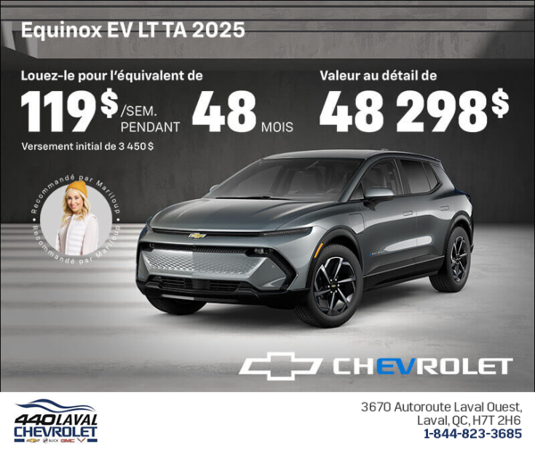 Procurez-vous le Chevrolet Equinox EV 2025