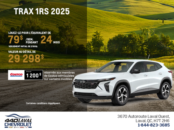 Procurez-vous le Chevrolet Trax 2025