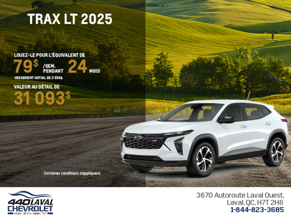 Procurez-vous le Chevrolet Trax 2025