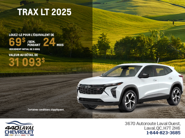 Procurez-vous le Chevrolet Trax 2025