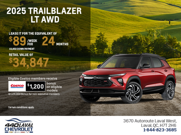 Get the 2025 Chevrolet Trailblazer LT AWD