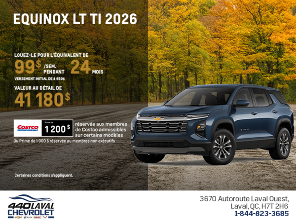 Procurez-vous le Chevrolet Equinox LT TI 2026