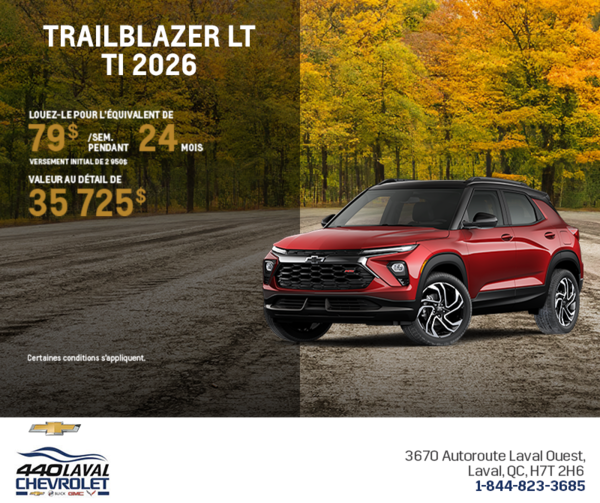Le Chevrolet Trailblazer LT TI 2026