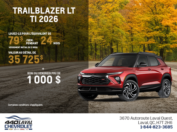 Le Chevrolet Trailblazer LT TI 2026