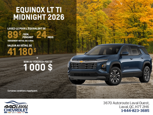 Procurez-vous le Chevrolet Equinox LT TI 2026