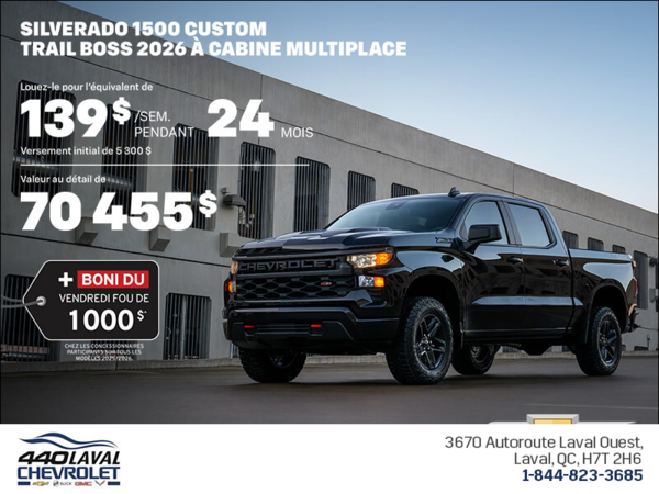 Procurez-vous le Chevrolet Silverado 1500 2026