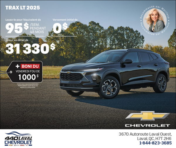 Procurez-vous le Chevrolet Trax LT 2025