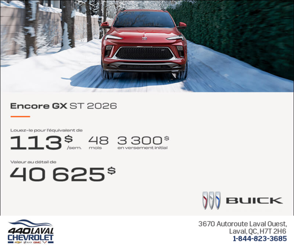 Procurez-vous le Buick Encore GX 2026