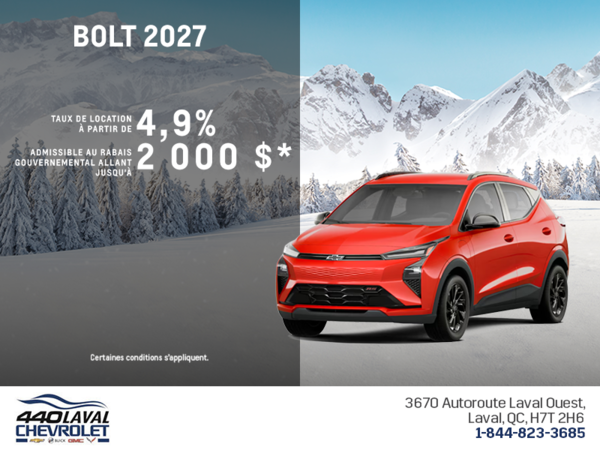 Procurez-vous le Chevrolet Bolt 2027