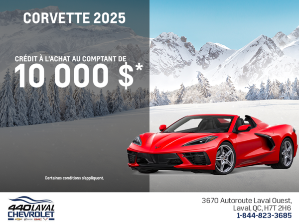 Procurez-vous le Chevrolet Corvette 2025