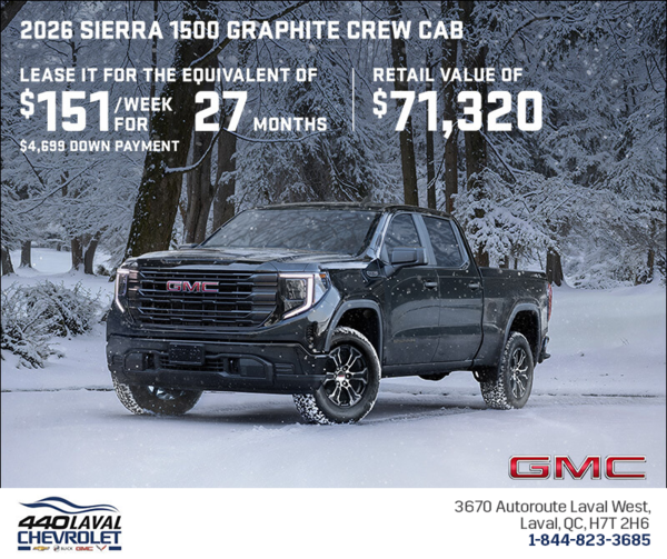 The 2026 GMC Sierra 1500 Graphite