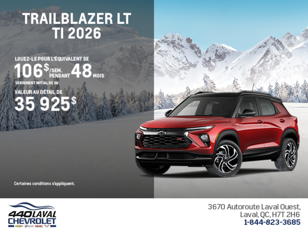Le Chevrolet Trailblazer LT TI 2026