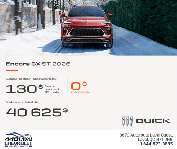 Procurez-vous le Buick Encore GX 2026