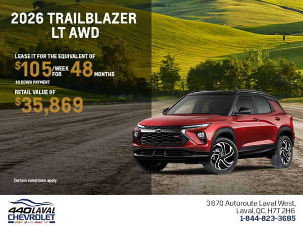 Get the 2026 Chevrolet Trailblazer LT AWD