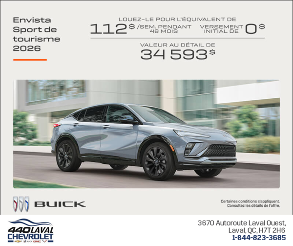Procurez-vous la Buick Envista 2026