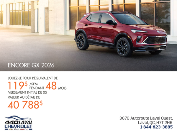 Procurez-vous le Buick Encore GX 2026
