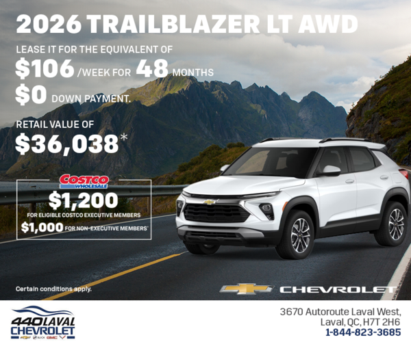 Get the 2026 Chevrolet Trailblazer LT AWD